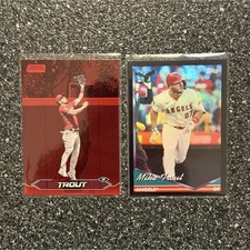 Topps 2023 Mike Trout Angels MLB Baseball 2 Card Lot - Card #1 & #217