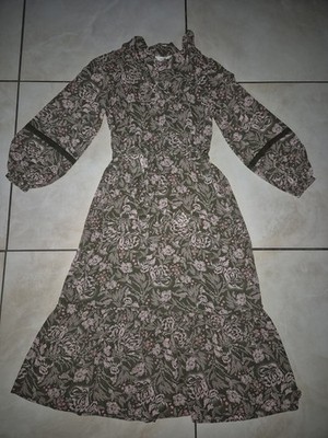Maxi Kleid * Gr. 40 * Leichtes Sommerkleid * Marks And Spencer* Grün Mit Blumen