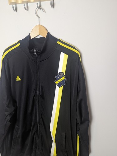 AIK Stockholm Adidas Full Zip Trainingsjacke Herren Größe 2XL schwarz Schweden Fußball - Bild 2 von 22