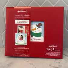Hallmark Instant Scrapbook Christmas 20 Designed Embellished Pages Album NIB