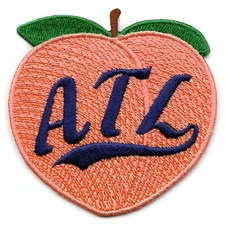 ATL Peach Patch Atlanta Embroidered Iron on