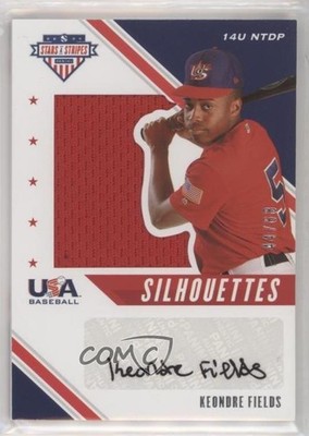 2020 Panini USA Baseball Stars & Stripes 44/68 Keondre Fields #USJ-KF Auto 0c6