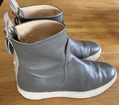 AGL Plateau Boots  Größe 38, Grau ,Echtes Leder Neuwertig, Schick  