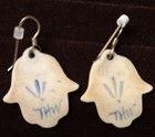 Hamsa Hand- Ceramic Earrings By THW — photo 2