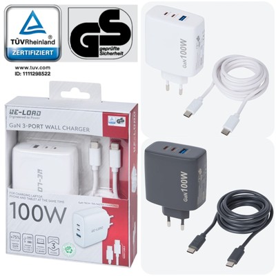 GaN Handy Schnell Ladegerät 100W für Samsung IPhone Hawaii Xiaomi USB-C & USB-A