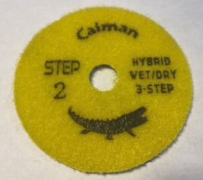 Caiman 14605 4'' Wet/Dry Polishing Pad Hybrid 3-Step Step 2 Yellow