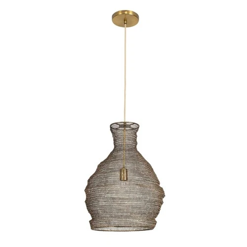 Uttermost Murmur Woven Brass 1 Light Pendant - N/A - Picture 8 of 10