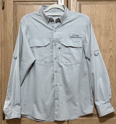 Columbia Performance Fishing Gear PFG Shirt Men's XS Gray Long