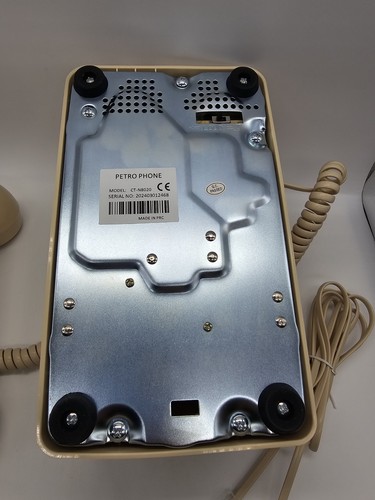 New Vintage Style Beige/cream color Desk Phone matching cords - Open Box - Zdjęcie 5 z 5