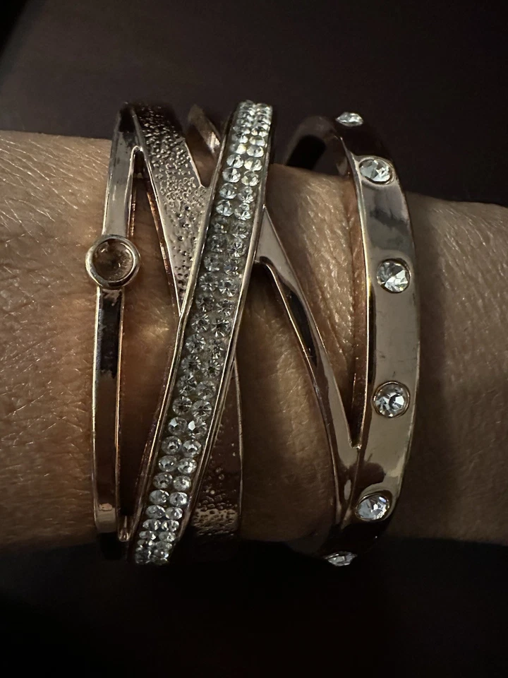 pulsera circonitas cúbicas bronce Foto 2 de 4