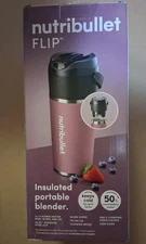Nutribullet Flip Insulated Portable Blender 18oz Cold For 24 Hr 50% More Battery