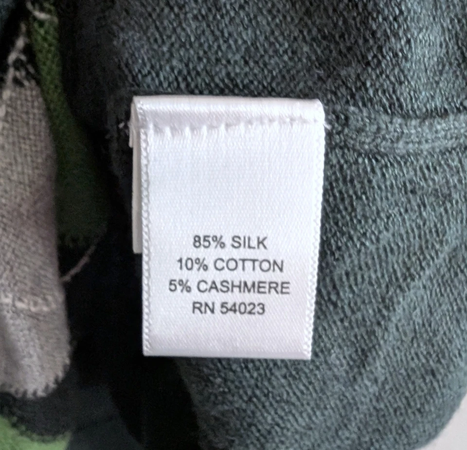 Chaleco Suéter de Seda Banana Republic Talla XL Para Hombres Argyle Cachemira Sin Mangas S Tejido Foto 4 de 4