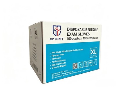 4mil Blue Medical Nitrile Exam Gloves 1 Case 1000pcs Powder Free Latex Free