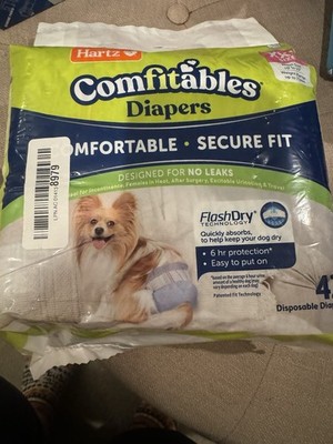 Hartz Comfitables Disposable Dog Diapers, Size XXS, 42