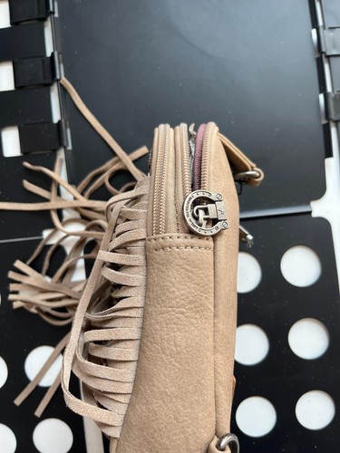 Borsa a tracolla Montana West frange donna western turchese borchie boho borsetta - Foto 5 di 8
