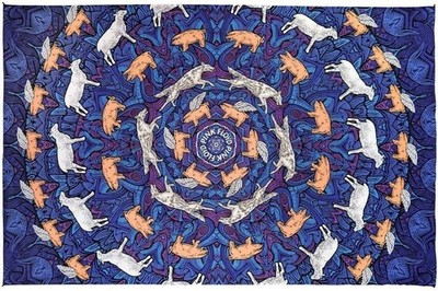 New 3D Pink Floyd Animals Dogs Pigs Sheep Tapestry Wall Hanging Decor Album Art