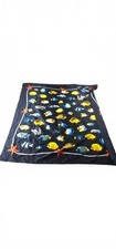 Set of 3 Vintage Style Decorative Scarves with Nautical and Fish Designs