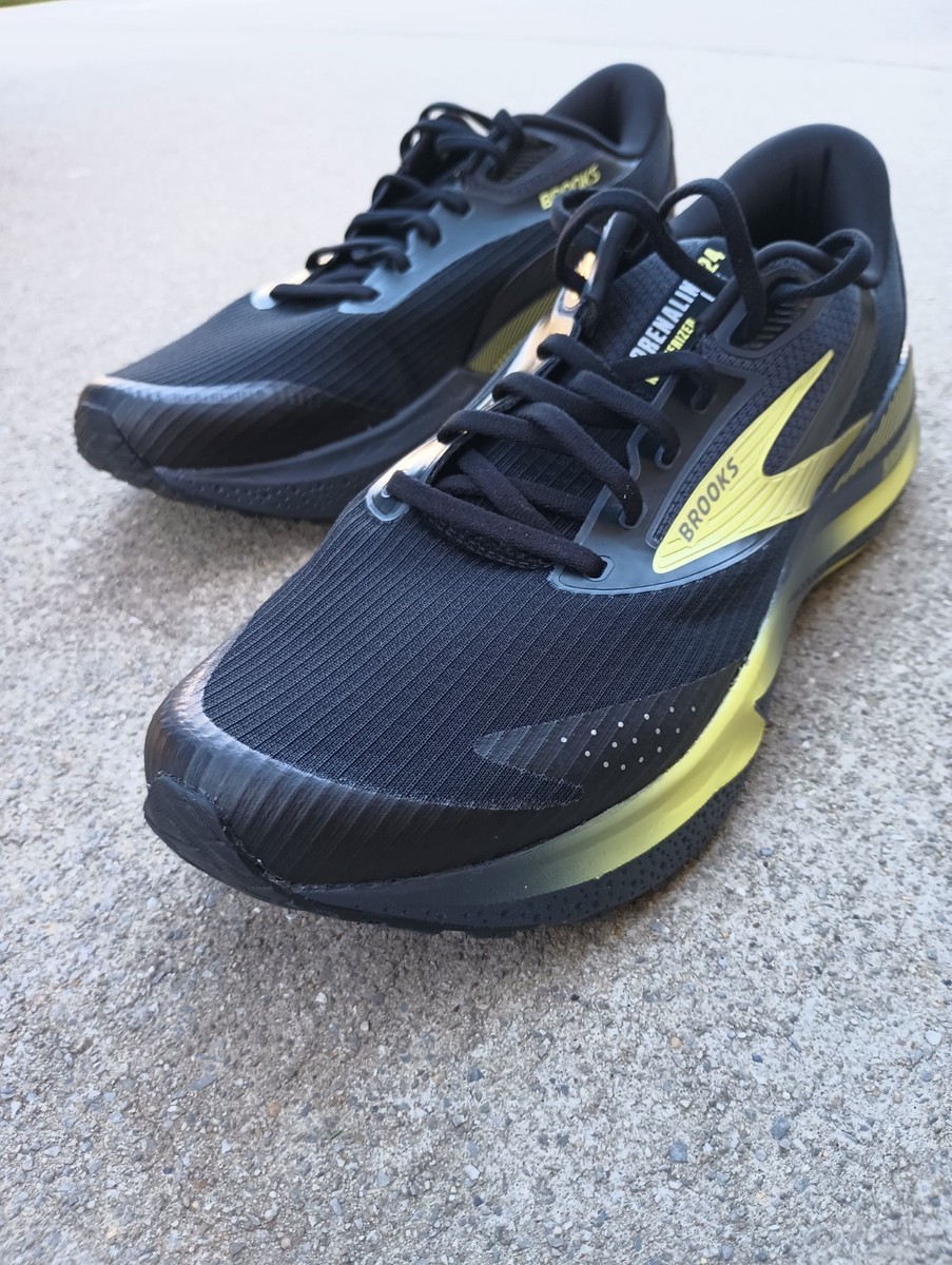 Brooks Adrenaline GTS 24 Weatherized Running Shoes Black Neon Yellow Mens 8.5 D Men main image 2