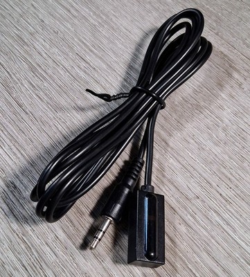 IR Infrared Reciever Extender Cable 3.5mm Jack 4.9FT Rectangle Black Flat Head