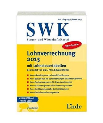 Lohnverrechnung 2013: mit Lohnsteuertabellen: mit Lohnsteuertabellen, Müller, E