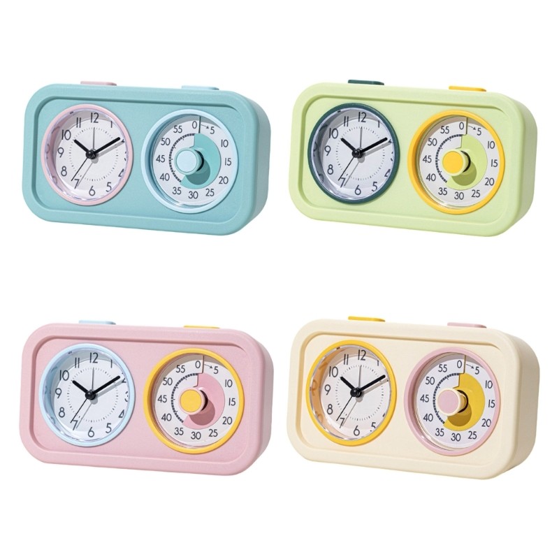 Dual Screen Quiet Movement Alarm Clock Night Light
