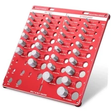 Nut and Bolt Thread Checker, Bolt Size and Thread Gauge Standard and Metric 42