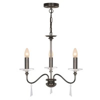 Braun Klassisch Leuchter Kronleuchter 3X60W/E14 55X53-108 [Cm]