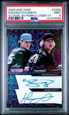 2024 Leaf Vivid Combos AUTO Purple Laser 1/1 HAGEN SMITH Noah Schultz PSA 9