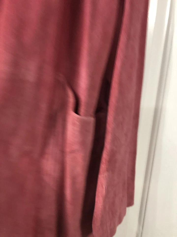 Centigrade Coral Fringe Suede Trench Coat - Image 3 of 4