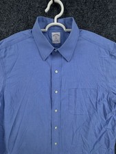 Brooks Brothers Cotton 16 4/5 Point Non-Iron Blue Button Up Mens Shirt Office