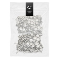 Leather Rivet Double Cap Rivets Tubular Metal Studs for Leather Craft Repairs...