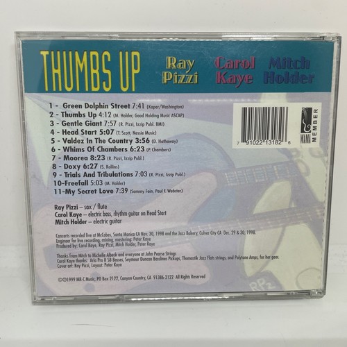 Carol Kaye, Ray Pizzi, Mitch Holder - Thumbs Up CD Mint Condition Rare - Picture 2 of 4