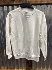 Vintage Russell Athletic White Crewneck Sweatshirt Pullover Men’s XL Made In USA