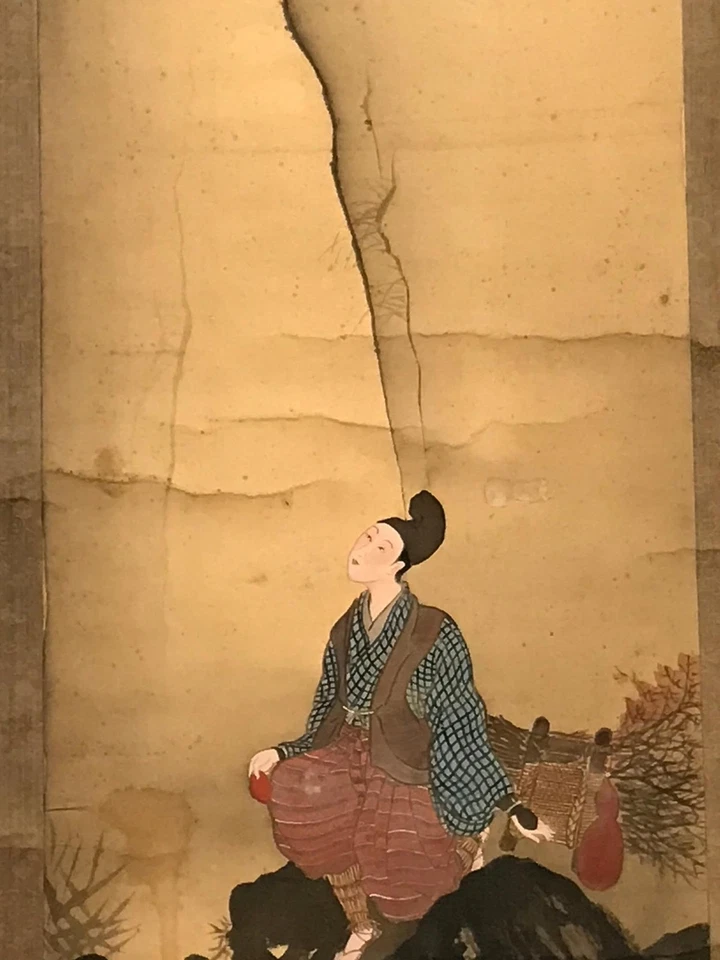 Pergamino colgante japonés de colección mirando al cielo color montaña Kakejiku SC821 Foto 3 de 4