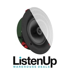 Klipsch CS-18C Custom Series 8" In-Ceiling Speaker - Black Frame / White Grille