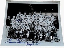 GORDIE HOWE BOBBY ORR NHL HOCKEY ALLSTAR TEAM JEAN RATELLE AUTOGRAPH  PHOTO 1971