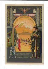 WWI Italian Art Military For Guide the Honor For Goal the Glory Postcard 2543