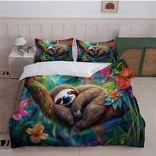 Flower Forest Sloth Duvet