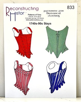 Reconstructing History 1740s-90s Stays Pattern #833 Waist Sizes 23'' - 41'' UNCUT