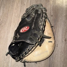 Rawlings Catchers Mitt Glove RCM30TMD 33” Lite Toe RHT Black Tan Leather