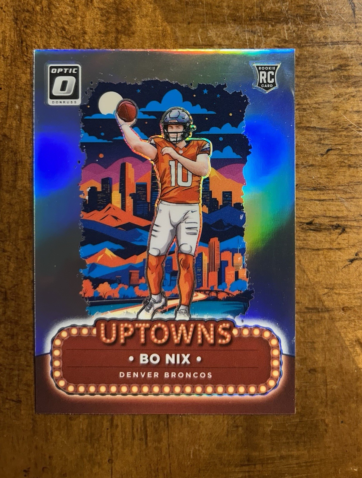 2024 Donruss Optic Football Bo Nix Uptowns #3 SSP Case Hit Broncos