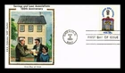 US COVER SAVINGS AND LOANS 150TH ANNIVERSARY FDC COLORANO SILK CACHET