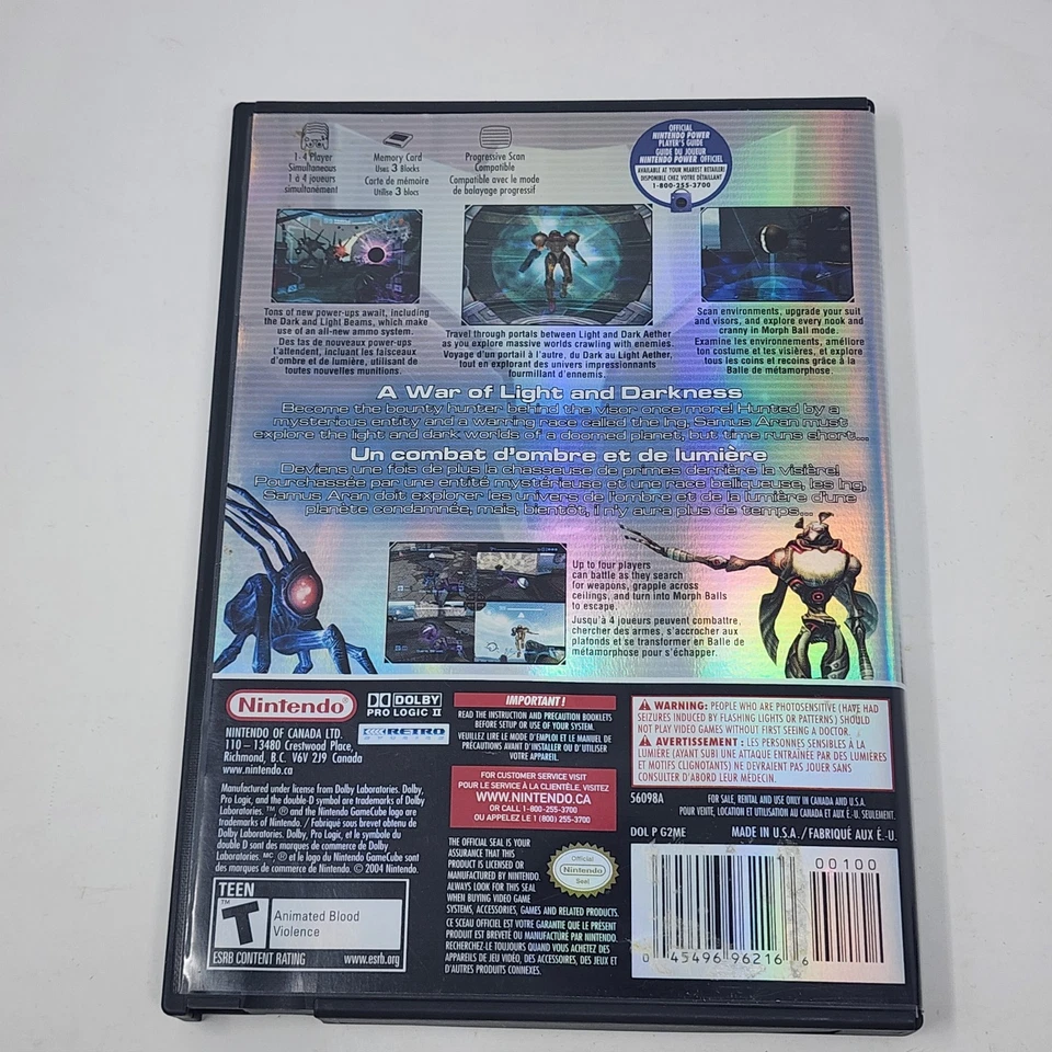 Metroid Prime 2: Echoes (Nintendo GameCube) CIB Complete - TESTED - Image 3 of 4