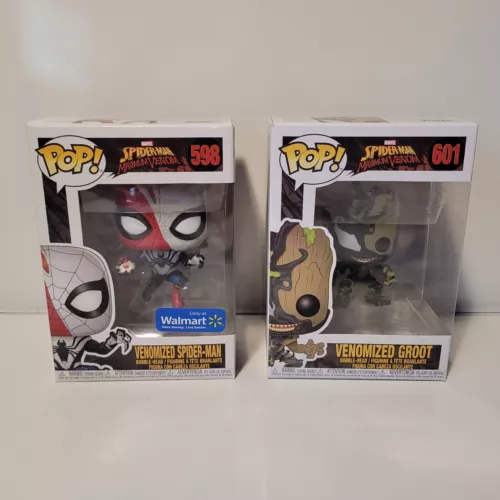 Funko Pop! Max Venom Venomized Spider-Man #598 exclusivo de Walmart y #601 GROOT