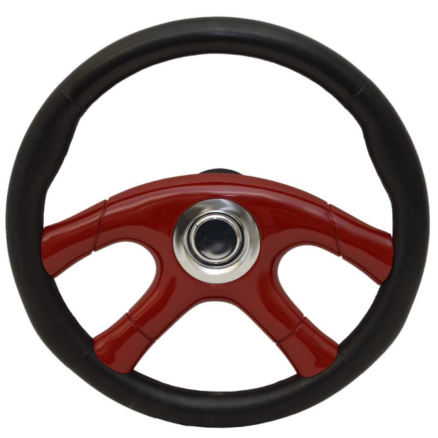 Crownline Boat Steering Wheel w/ Cover 14 1/4 Inch Red Black