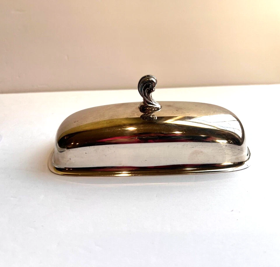 Prato de manteiga vintage Joanne prata década de 1960-Webster Wilcox Silver Plate Co - Imagem 4 de 4