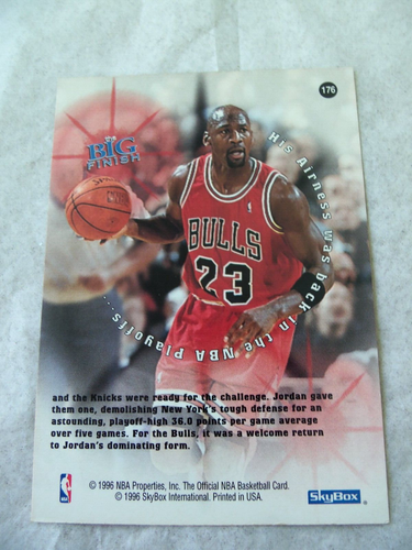 Michael Jordan Plaque with Big Finish Card 1996! CHICAGO BULLS! HIS AIRNESS! - Picture 6 of 6