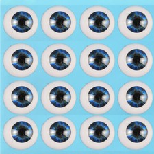8 Pair 20mm Eyes Half Round Acrylic Eyes For Reborn Baby Dolls DIY Kits Supply