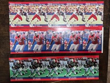 1990 NFL Pro Set New England Patriots Ray Agnew 5-card uncut sheet