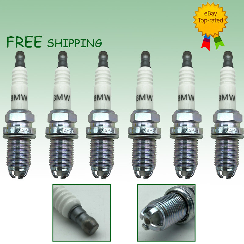 6 Spark Plugs 4417 BKR6EQUP For 12120037607 BMW X3 X5 E39 E46 E83 E36